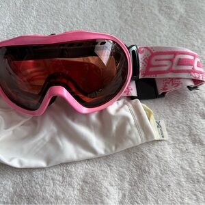 Pink Ski Goggles with Strap